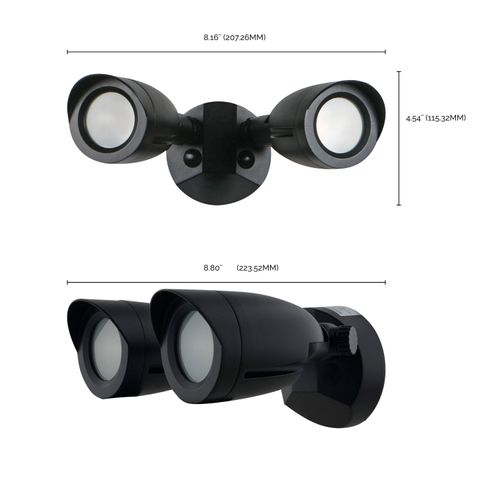 Main product image of LED Security Light Dual Head Black Finish 3000K