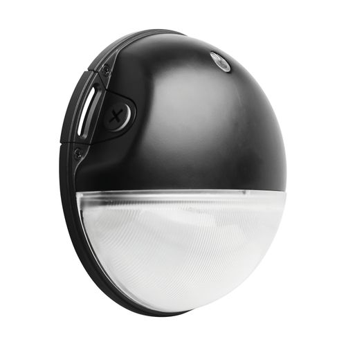 Main product image of LED Small Round Wall Pack 20W CCT Selectable Bypassable Photocell 120-277 Volt Black Finish