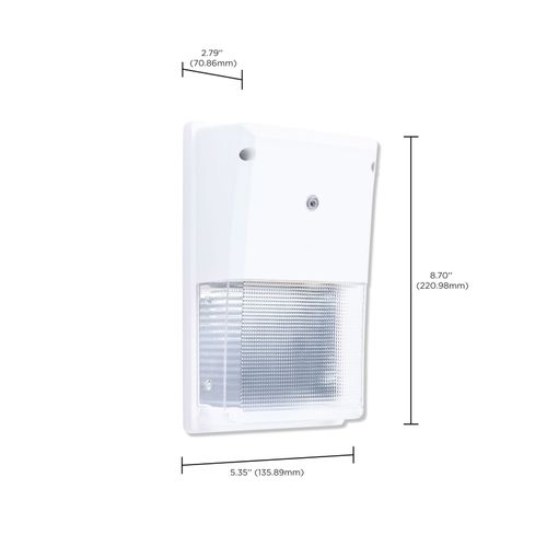 Main product image of LED Turtle Friendly Small Wall Pack, 20W, Amber Color, White Finish