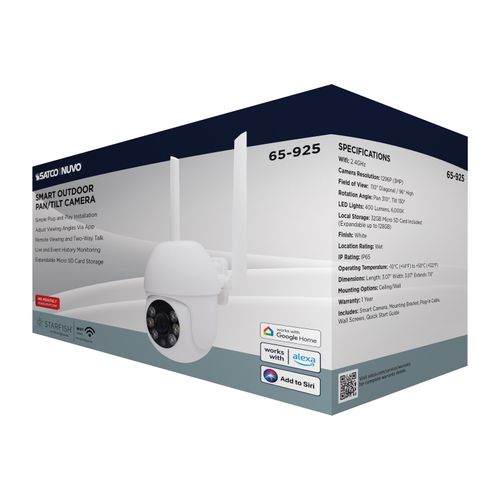 Main product image of Starfish, SMART Outdoor Pan & Tilt Camera, White Finish