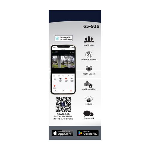 Main product image of Starfish, SMART Doorbell Security Camera, Black Finish