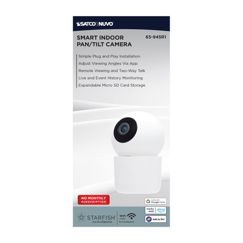 Main product image of Starfish, SMART Indoor Pan & Tilt Camera, White Finish