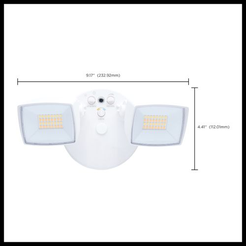 Main product image of LED Security Light, Dual Head, Field Selectable, White Finish