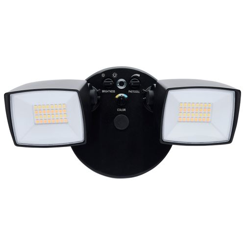 Main product image of LED Security Light, Dual Head, Field Selectable, Black Finish
