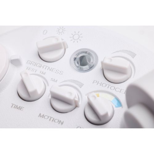 Main product image of LED Security Light with Nightlight, PIR Sensor, Dual Head, Field Selectable, White Finish
