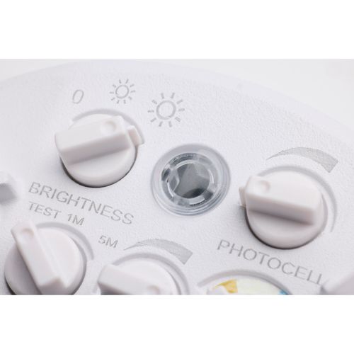 Main product image of LED Security Light with Nightlight, PIR Sensor, Dual Head, Field Selectable, White Finish