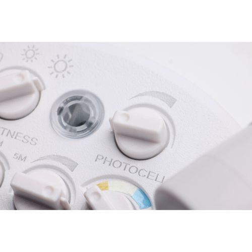 Main product image of LED Security Light with Nightlight, PIR Sensor, Dual Head, Field Selectable, White Finish