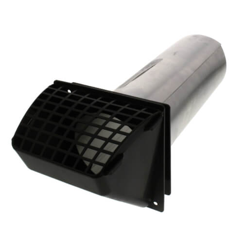 4" Brown Plastic Wide Mouth Dryer Vent Hood (Assembled)