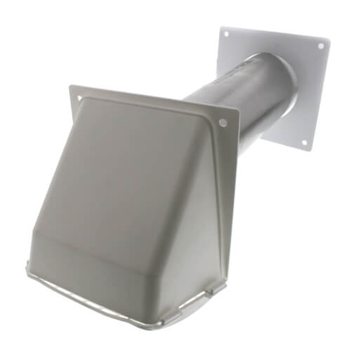 3" White Plastic Wide Mouth Dryer Vent Hood (Assembled)