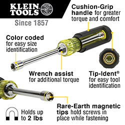 Main product image of 2-in-1 Nut Driver, Hex Head, 1/4" and 5/16"