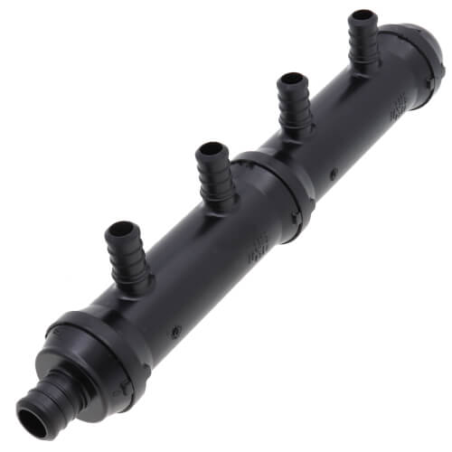Close x 3/4" x 1/2" PureFlow PolyAlloy PEX Crimp Manifold (4 Outlets)