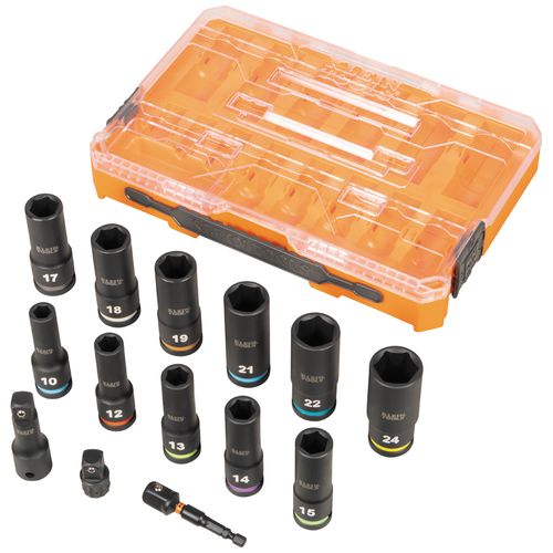 Main product image of KNECT 1/2" Drive Deep Well Impact Socket Set, 14 Piece, Metric