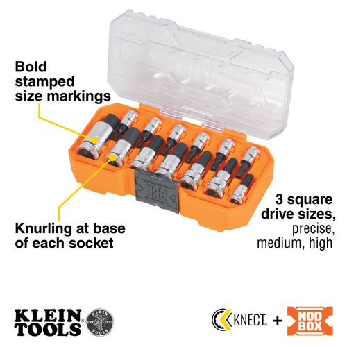 Main product image of 13 Piece Knurled Hex Bit Socket Set, Metric