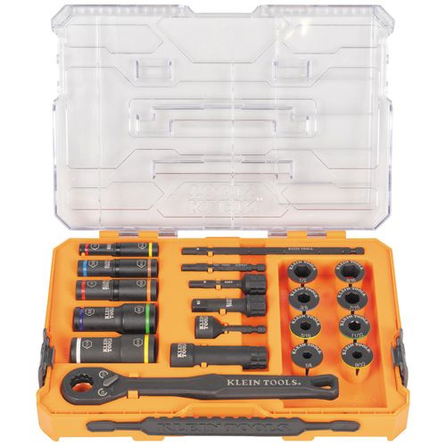 Main product image of KNECT Impact Pass Through & Deep-Well Flip Socket Set, 20 Piece, SAE