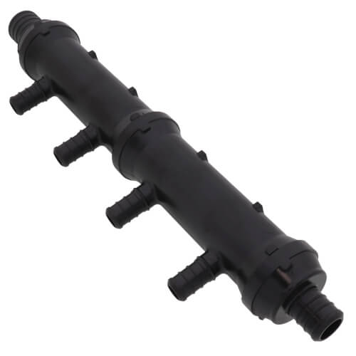 1" x 3/4" x 1/2" PureFlow PolyAlloy PEX Crimp Flow Through Manifold (4 Outlets)