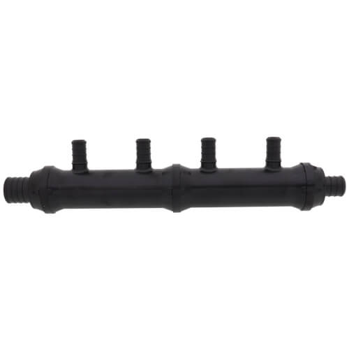 1" x 3/4" x 1/2" PureFlow PolyAlloy PEX Crimp Flow Through Manifold (4 Outlets)