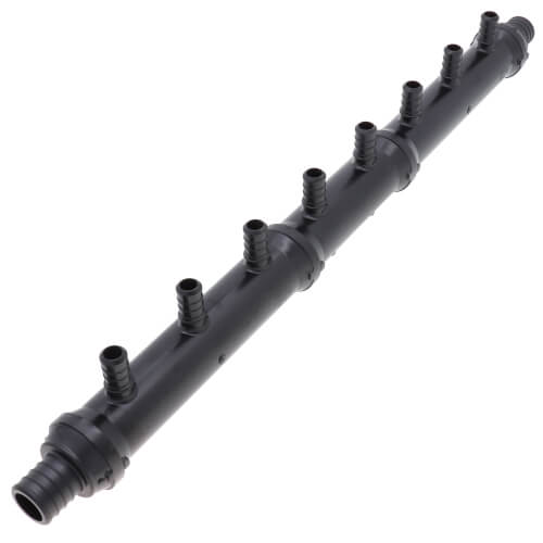 1" x 1" x 1/2" PureFlow PolyAlloy PEX Crimp Flow Through Manifold (8 Outlets)