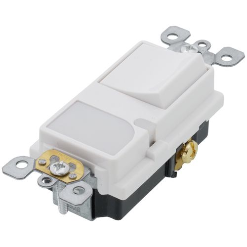 Main product image of Decora Combination Switch w/ LED Guide Light, 15A - White (120V)