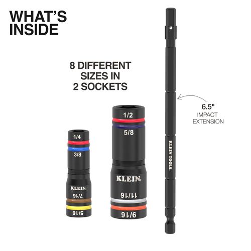Main product image of Quad-8 Deep-Well Heavy Duty Impact Flip Socket Set, 9 Piece, SAE