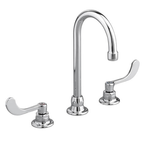 Monterrey 8-Inch Widespread Gooseneck Faucet With Wrist Blade Handles 1.5 gpm/5.7 Lpm