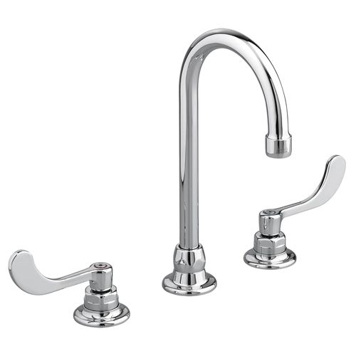 Main product image of Monterrey 8" Widespread Gooseneck Faucet w/ Wrist Blade Handles 0.5 gpm/1.9 Lpm (Chrome), 6540175.002