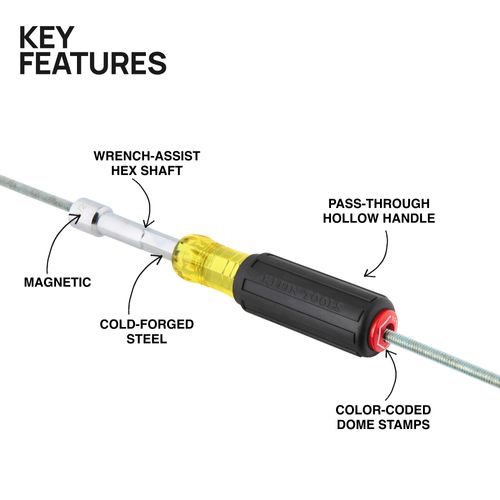 Main product image of 1/2" Color-Coded Heavy-Duty Magnetic Hollow-Shaft Nut Driver
