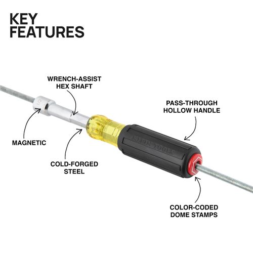 Main product image of 1/4" Hollow-Shaft Heavy-Duty Nut Driver (Color-Coded)