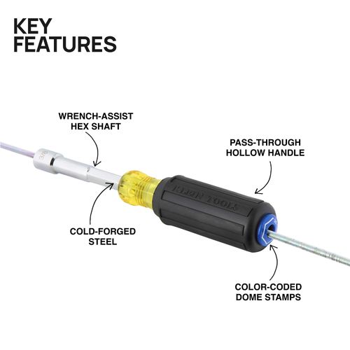 Main product image of 3/8" Hollow-Shaft Heavy-Duty Nut Driver (Color-Coded)