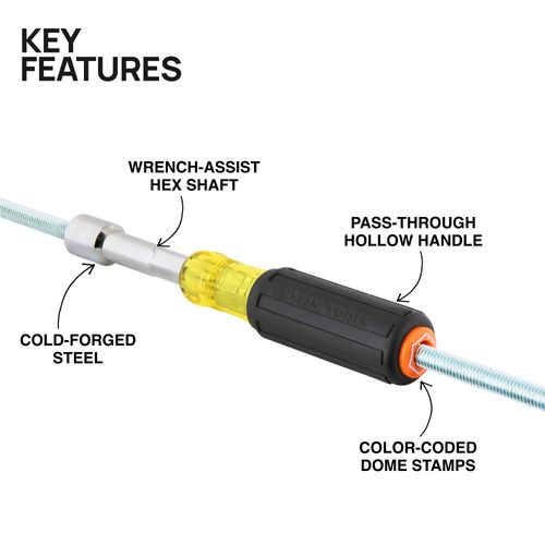 Main product image of Hollow Color-Coded Heavy-Duty Nut Driver Set, 6-Piece (1/4" to 9/16")