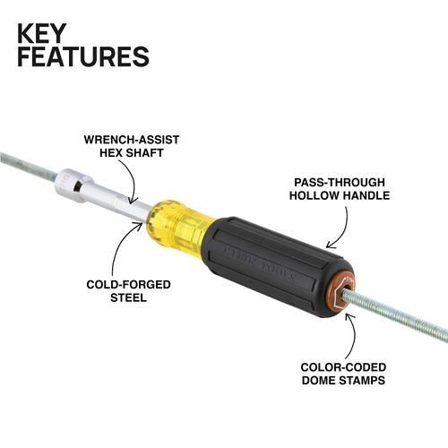 Main product image of 7/16" Hollow-Shaft Heavy-Duty Nut Driver (Color-Coded)
