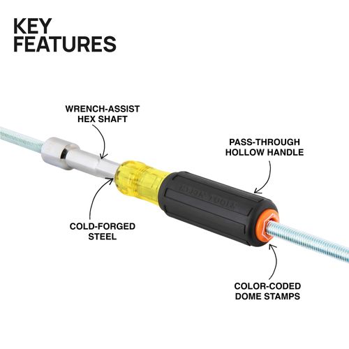 Main product image of 9/16" Hollow-Shaft Heavy-Duty Nut Driver (Color-Coded)