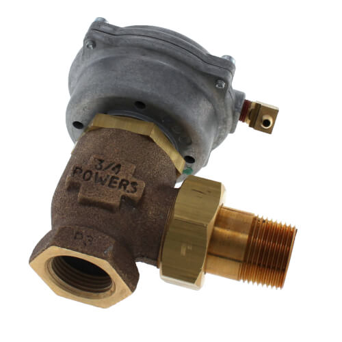 Main product image of 656 Powermite 2-Way 3/4" Angle Union Valve, 3-8 psi, 4.6 cv