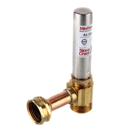 Mini-Rester Water Hammer Arrestor - 3/4" F Swivel Hose Thread x 3/4" M Hose Thread Tee