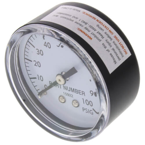 Main product image of 2" Pressure Gauge - 0-100 PSI - 1/8" Back