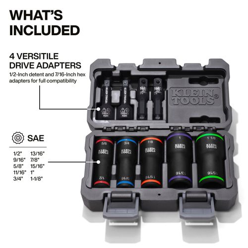 Main product image of 5-Piece 2-in-1 Impact Flip Socket Set