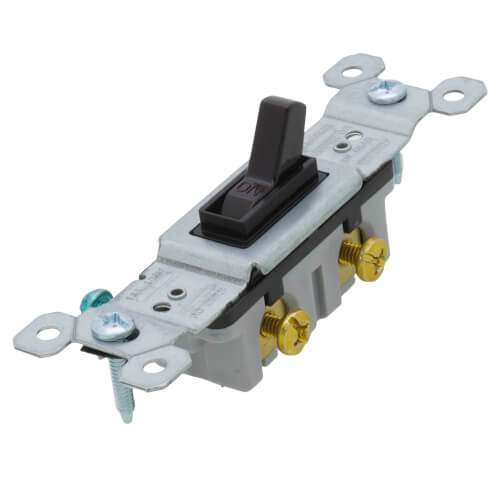 Single-Pole Grounding Toggle Switch, 15A - Brown (120V)