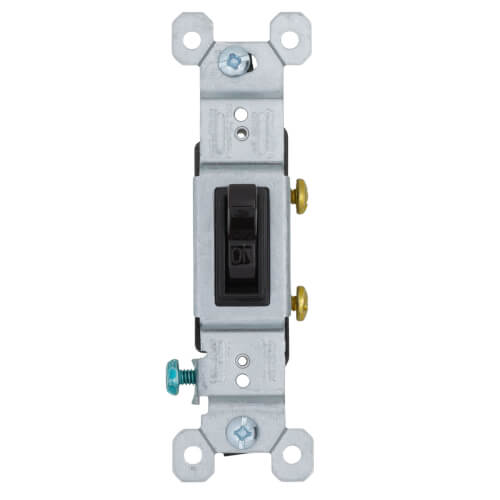 Single-Pole Grounding Toggle Switch, 15A - Brown (120V)
