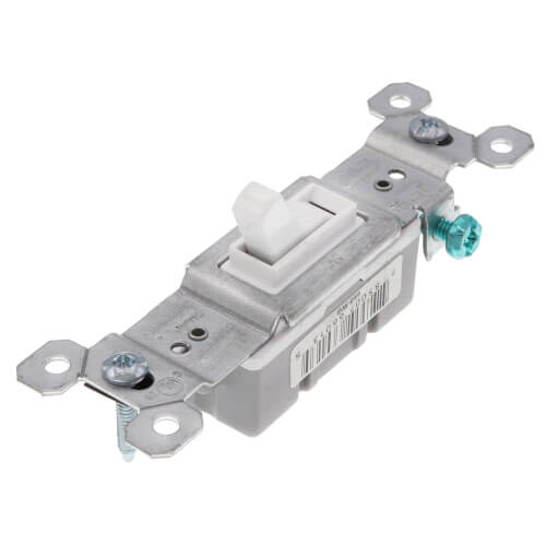 Main product image of Single-Pole Grounding Toggle Switch, 15A - White (120V)