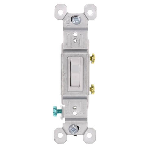 Main product image of Single-Pole Grounding Toggle Switch, 15A - White (120V)