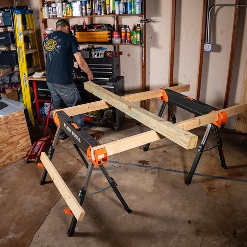 Main product image of Adjustable-Leg Folding Saw Horse & Jobsite Table (1 Pack)