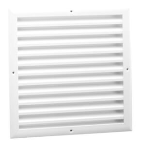 14" x 14" White Aluminum Transfer Door Grille w/out Frame (TG Series)