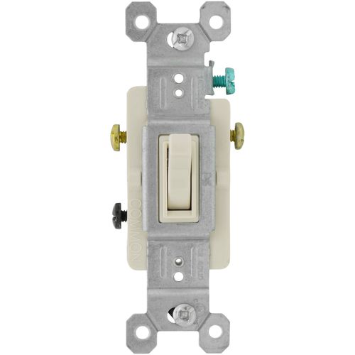 Main product image of Triple-Pole Grounding Toggle Switch, 15A - Ivory (120V)