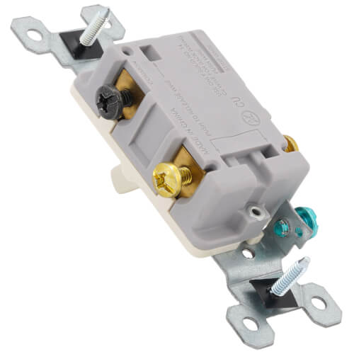 Triple-Pole Grounding Toggle Switch, 15A - Light Almond (120V)