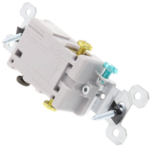 Triple-Pole Grounding Toggle Switch, 15A - White (120V)