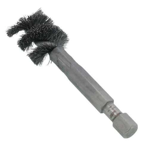 1/2" ID (5/8" OD) Power Copper Fitting Cleaning Plumbing Brush w/ 1/4" Hex Shank