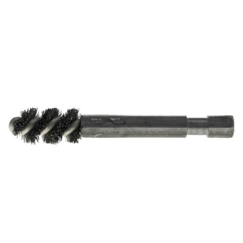 1/4" ID (3/8" OD) Power Copper Fitting Cleaning Refrigeration Brush w/ 1/4" Hex Shank