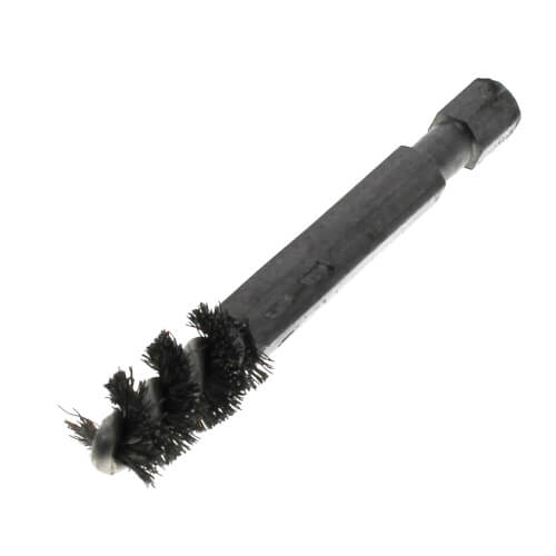 1/4" ID (3/8" OD) Power Copper Fitting Cleaning Refrigeration Brush w/ 1/4" Hex Shank