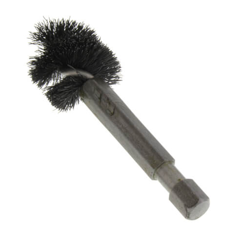 5/8" ID ("3/4 OD) Power Copper Fitting Cleaning Plumbing Brush w/ 1/4" Hex Shank