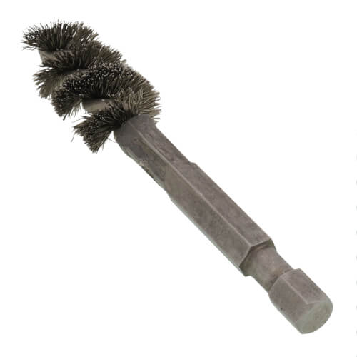 Main product image of 3/8" ID (1/2" OD) Power Copper Fitting Cleaning Refrigeration Brush w/ 1/4" Hex Shank
