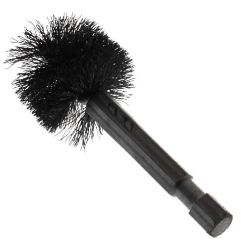 7/8" ID (1" OD) Power Copper Fitting Cleaning Plumbing Brush w/ 1/4" Hex Shank